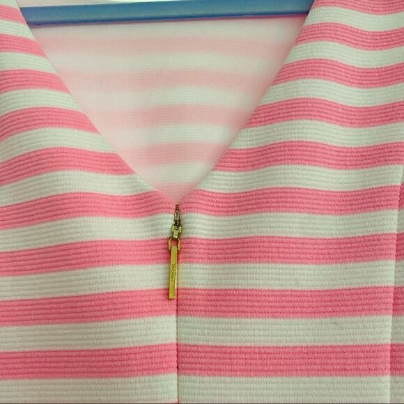Lilly Pulitzer Eden Pink White Orange Stripe Dress - Picture 5 of 7